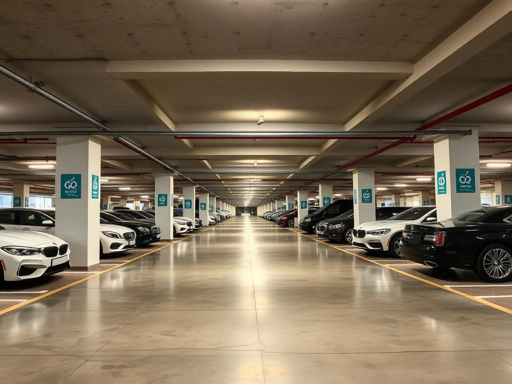 P2 – P3 · Tenant self-park